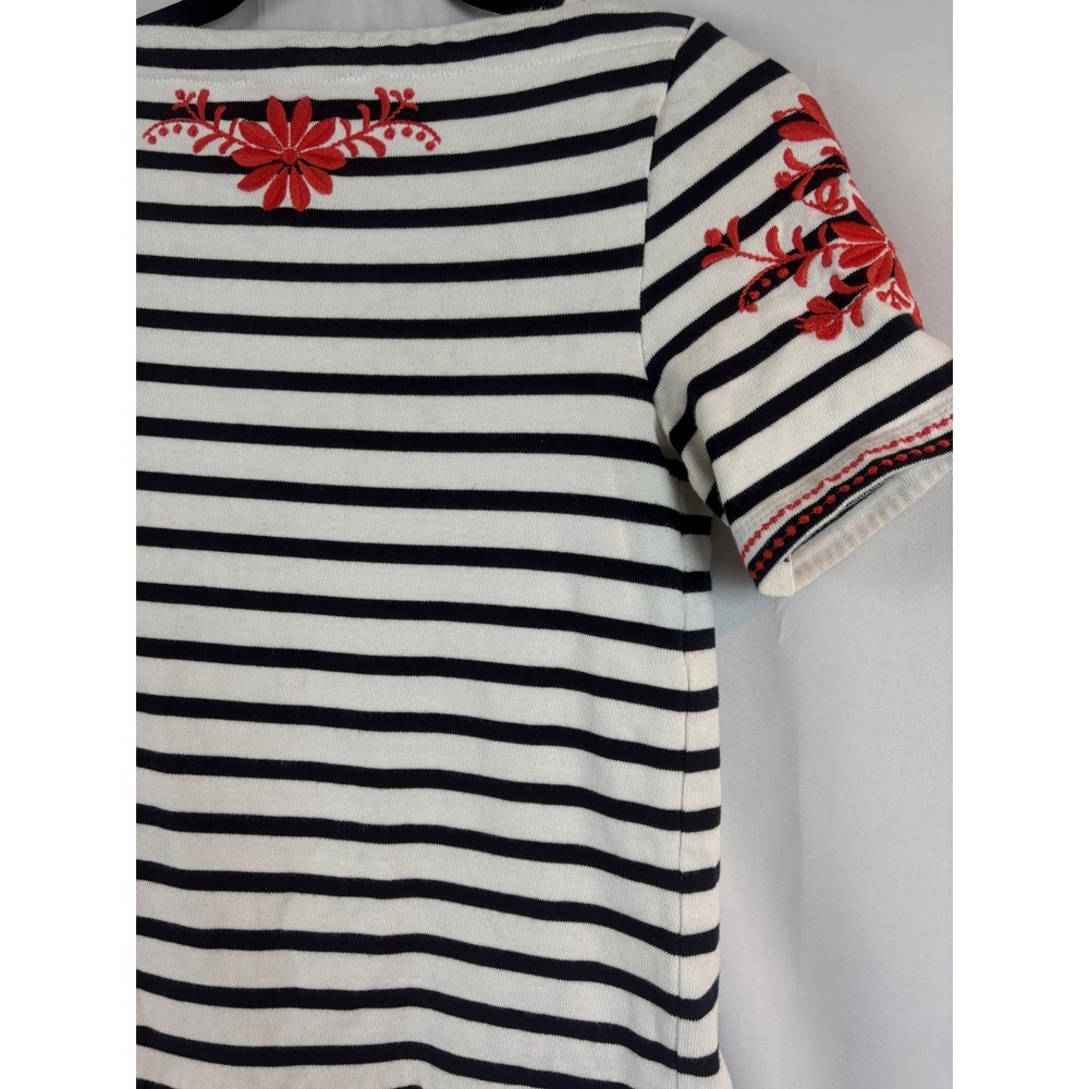 Kate Spade Broome Street Nautical Striped Embroidered Drop Waist‎ Dress XS - Picture 13 of 13